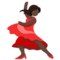 Woman Dancing - Black emoji on Messenger